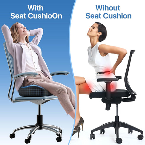 CJACSOC Seat Cushion, Extra Large Memory Foam Cushion for Office Chair Cushions, Ergonomic Cushions Pad Pillow
