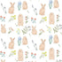 LiveGallery Cartoon Rabbit Wallpaper Lavender Wallpapers Flower Plants Wall Paper Peel and