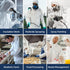 ETERNA Hazmat Suits, Disposable Protective Coverall with Hood, Zipper, Elastic Wrists, Shoe Covers for Men & Women