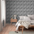 Removable Wallpaper Swatch - Cow Print Black White Farm Animal Cattle Dairy Milk Custom Pre-Pasted Wallpaper by
