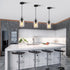 E26 Bulb (1 Pack) Farmhouse Pendant Light, Rustic Black Pendant Lights Kitchen Island Industrial Hanging Ceiling