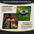 Bulbs 10 (1 Pack) Patio Umbrella Light with Remote Control, Rechargeable Cordless LED Edison Pole Light with Brightness