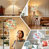 RAINFALLARING Seamless 13"x13"x10" Drum Lamp Shades ribbon hand drawn watercolor painted You can change color Lampshade