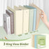 SUNEE 3 Ring Binder 1/2 Inch, 4 Pack, Clear Half Inch View Binder, PVC-Free, Neutral Aesthetic