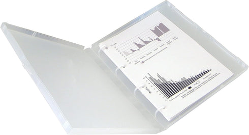 UniKeep 3 Ring View Binder, Fully Enclosed Case in Clear, White, or Black, Various Spine Widths (Pack of 3, 0.5 Inch)