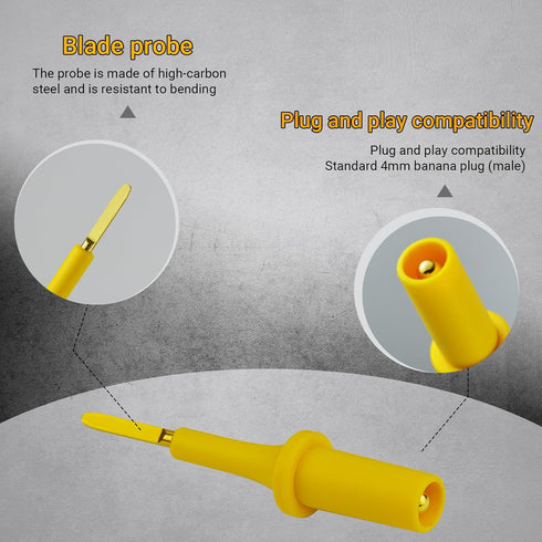 PPTK0005 ZIBOO Test Probe Adapter Kit Automotive Diagnostic Car Test Tool,Back Probe&Blade Probe Adapter, Allows