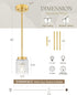 4" Hammered E26 4FY86MIL FEMILA Gold Pendant Light, Pendant Light Fixtures, Kitchen Island Lighting, Glass, Base, BG