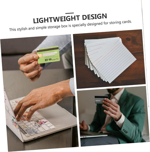4pcs ARTIBETTER Plastic Index Card Holder Organizer Box with Built in Slots for Flash Cards Notecards Photos