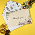 Poatel 4x6 Inch 20 Pack Thank You Cards with envelopes, Vintage Flower Blank Notes, Elegant Floral Design, Thank You