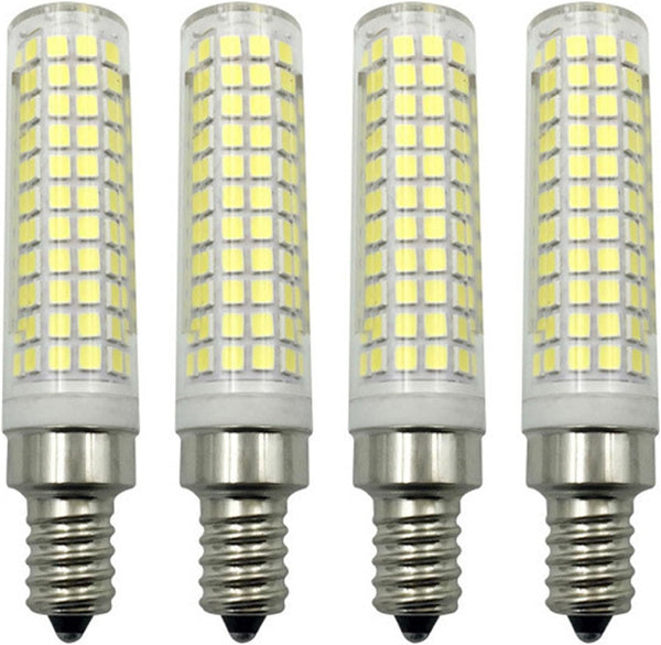 15W E12 LED Light Bulb, Warm White 3000K, 136 LEDs, Dimmable, 150W Halogen Equivalent, E12 Base, Pack of 4