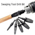 VideoPUP 5pcs Swaging Tool Drill Bit Set, Imperial Pipe Expander for Air Conditioning Copper Pipe Flaring Spin Set