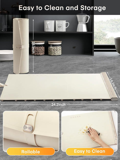 Settings, 4H FOHERE Warming Mat for Food, Fast Full Surface Electric Warming Tray with Upgrade Temperature Food Grade