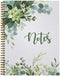 Softcover Abundant Greenery Spiral Notebook/Journal, 8.5" x 11", 120 College Ruled Pages, Gold Wire-o