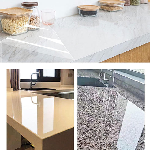 Clear Contact Paper - Waterproof Protection for Kitchen Backsplash, Cabinets, and Shelves, 15.7X78.7 Inches
