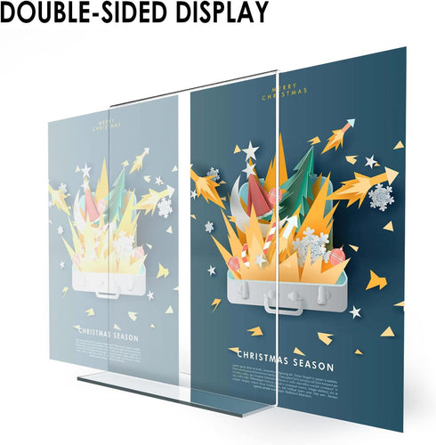 8.5 11, (10 pack) Relx Acrylic Sign Holder x Plastic Frame Flyer Holder, Double Frames Clear Acrylic Display Stand