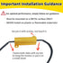 gopupu 2Pcs 3157 4157 T25 50W 6 3157 Load Resistor Fix Hyper Flash, Ohm Load Resistors for Switchback Led Turn Signal