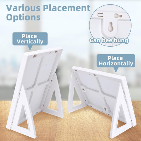 Magnetic Dry Erase Board - White Board, 8.3'' x 5.8'', Small Stand-Up or Hangable Desktop Dry Erase Whiteboard