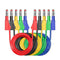 Qingdinu 5PCS 4mm Retractable Banana Plug to Multi-Meter Test Leads 100cm Soft Cable