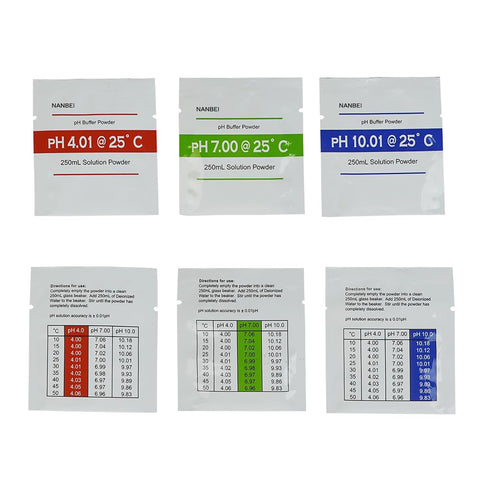 15 Pack Meter,5 4.01/7.00/10.01 of pH Meter Buffer Solution Powder for Precise PH Each for PH Calibration Buffer Powder
