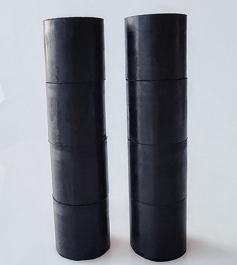 Multi Purpose Rubber Spacer 1 3/16 Inch OD x 3/8 Inch ID x 1 3/16 Inch Thickness, Black Neoprene Washers (8)
