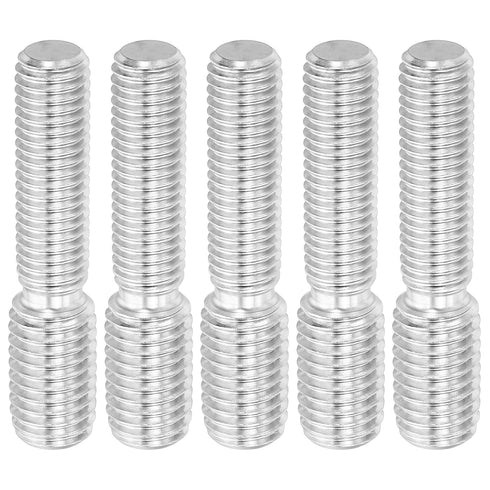 PATIKIL M10xM12x55mm Double End Threaded Stud Screw Bolt, 5 Pack 304 Stainless Steel Rod Bolts