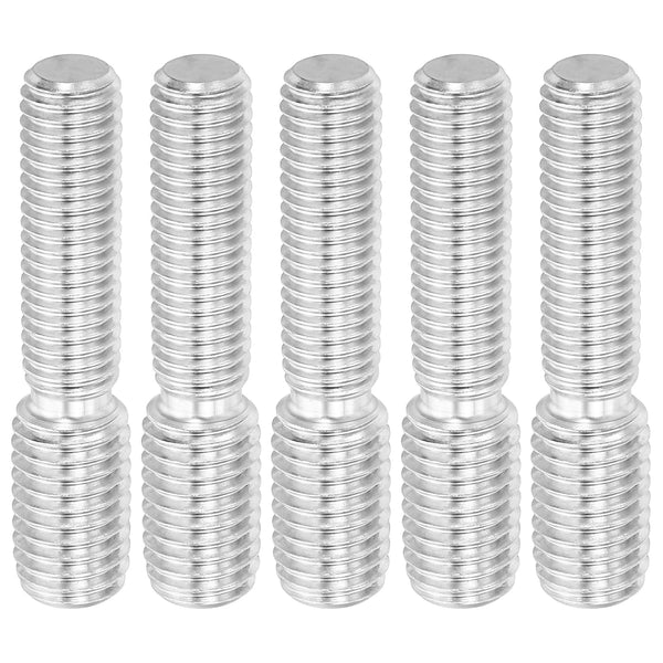 PATIKIL M10xM12x55mm Double End Threaded Stud Screw Bolt, 5 Pack 304 Stainless Steel Rod Bolts
