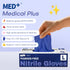4 100 Supmedic Nitrile Exam Gloves, Mil Pcs, Powder-Free Latex-Free Cooking Food-Safe Disposable Medical Gloves, Blue