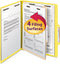 Smead Classification File Folder, 1 Divider, 2" Expansion, Letter Size, Yellow, 10 per Box (13704)
