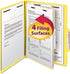 Smead Classification File Folder, 1 Divider, 2" Expansion, Letter Size, Yellow, 10 per Box (13704)