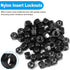 Yinpecly 50Pcs #8-32 304 Inch Nylon Insert Hex Lock Nuts Stainless Steel Locknuts Self-Locking Nut, Standard Threaded