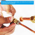 PATIKIL 1/2" OD Brass Flare Union Connector, 2 Set Air Conditioning Copper Double Pipe Extension Joint Fittings
