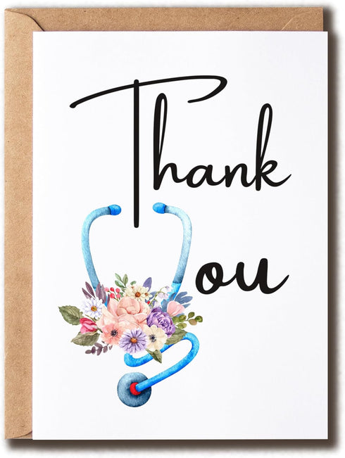 VKNDesigns Cute Thank You Card For Nurses - Doctors - Hospital - Greeting