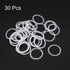 uxcell Silicone O-Rings, 16mm OD 13mm ID 1.5mm Width VMQ Seal Gasket for Compressor Valves Pipe Repair, White, Pack of 30