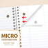 SUNEE Spiral Notebooks, College Ruled, 1-Subject, 4 Pack, 8 x 10-1/2 in, 70 Sheets, Pastel Colors for School, Office