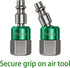 Yolass Air Tool Fittings, 1/4"FNPT 360° Swivel Utility Industrial Air Hose Fittings, 2Pcs 1/4"NPT Plug