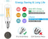 T8 Bulbs (Dimmable), E12 Bulb, 4W, 40 Bulb 400 2700K (4 Pack) Vintage Light LED Small Chandelier Base, Watt Candelabra