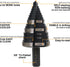 1/4 to 1-3/8 Inch Step Drill Bit, M2 High Speed Steel for Hole Drilling in Various Materials