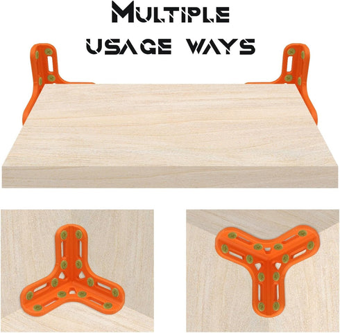 HELAIMAY 2 Right Angle Corner Brackets, Repairing Wooden Furniture Corner Connectors, Universal Triangular Support
