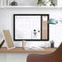 SOFE Small Bulletin Board for Desk, 12"×16" Cute Linen Pin Board with Rustic White Wood Frame for Office Living Room