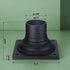 2-Pack, LIT-PaTH Pier Mount Base, Outdoor Post Light Mounting Base Adapter, Cast Aluminum, Black