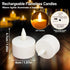 6pcs 50+Hours HL Rechargeable Battery Candles with Remote Timer, Rechargeable Tea Lights Candle, LED Votive Tea Lights