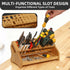 ValuXpro Bamboo Screwdriver Organizer - Tool Storage Organizer Workbench Desktop Rack - Hand Piler Tools Storage Holder
