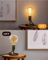 Set 2, E26 Bulb Bulb) Small Table Lamp, Vintage Desk Lamps for Bedrooms of Rustic Bronze Finish Edison Lamp Base Holder