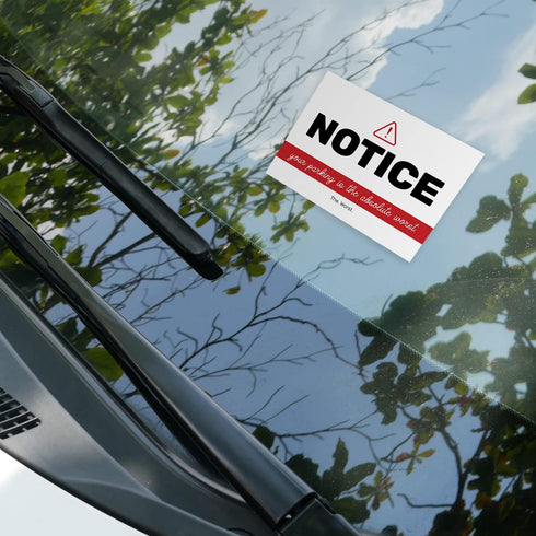 You Park Like an Idiot Sticky Note Pads, 4" x 3", Repositionable Funny Bad Parking Notifications