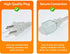 Tiosen Indoor Outdoor Extension Cord, White Transparent Cable Light Extender Wire, String Lights Power Plug Accessory