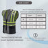 High Visibility Reflective Safety Vest with Zipper and Pockets Translucent Black