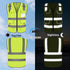 Safety Vest for Men High Visibility Vest with 9 Pockets, Hi Vis Reflective Vest with Reflective Strips, Reflective Vest for Men Construction, Meets ANSI, XG100-Yellow X-Large
