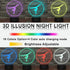 Comiwe 3D Toys,16 Gymnastics Yoga Illusion Night Light Colors Change Smart Touch & Remote Control,Home Decor LED