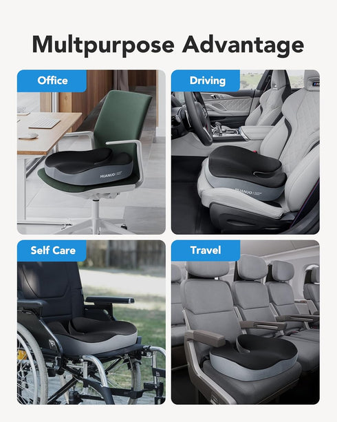 Tailbone HUANUO Seat Cushion for Office Chairs, Extra Large Desk Chair Cushion for Back Pain Pain Relief, Ergonomic