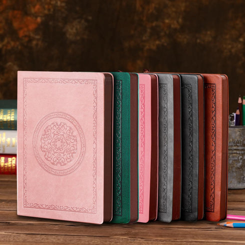 Leather Vintage Journal Notebook, 300 Pages Softcover for Travel, Business, Work, Office, School, 5.7'' x 8.3'', Green